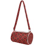 Illustrations Ajrak Abstract Design Pattern Mini Cylinder Bag