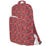 Illustrations Ajrak Abstract Design Pattern Double Compartment Backpack