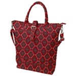 Illustrations Ajrak Abstract Design Pattern Buckle Top Tote Bag