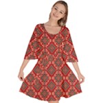 Illustrations Ajrak Abstract Design Pattern Velour Kimono Dress