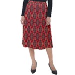 Illustrations Ajrak Abstract Design Pattern Classic Velour Midi Skirt 