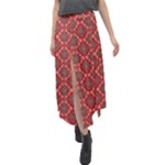 Illustrations Ajrak Abstract Design Pattern Velour Split Maxi Skirt