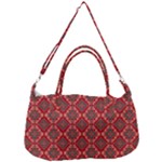 Illustrations Ajrak Abstract Design Pattern Removable Strap Handbag