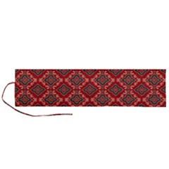 Illustrations Ajrak Abstract Design Pattern Roll Up Canvas Pencil Holder (L) from ArtsNow.com