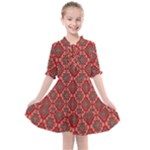 Illustrations Ajrak Abstract Design Pattern Kids  All Frills Chiffon Dress