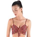 Illustrations Ajrak Abstract Design Pattern Woven Tie Front Bralet