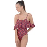 Illustrations Ajrak Abstract Design Pattern Drape Piece Swimsuit