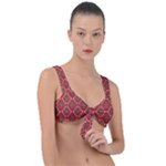 Illustrations Ajrak Abstract Design Pattern Front Tie Bikini Top