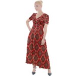 Illustrations Ajrak Abstract Design Pattern Button Up Short Sleeve Maxi Dress