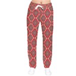 Illustrations Ajrak Abstract Design Pattern Women Velvet Drawstring Pants