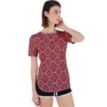 Illustrations Ajrak Abstract Design Pattern Perpetual Short Sleeve T-Shirt