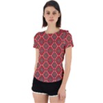 Illustrations Ajrak Abstract Design Pattern Back Cut Out Sport T-Shirt