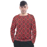 Illustrations Ajrak Abstract Design Pattern Men s Long Sleeve Raglan T-Shirt