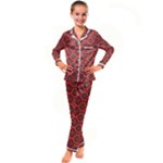 Illustrations Ajrak Abstract Design Pattern Kids  Satin Long Sleeve Pajamas Set