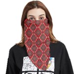 Illustrations Ajrak Abstract Design Pattern Face Covering Bandana (Triangle)