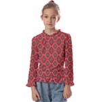 Illustrations Ajrak Abstract Design Pattern Kids  Frill Detail T-Shirt