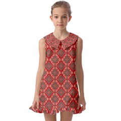 Kids  Pilgrim Collar Ruffle Hem Dress 