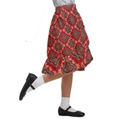 Kids  Ruffle Flared Wrap Midi Skirt 