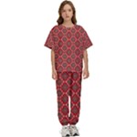 Illustrations Ajrak Abstract Design Pattern Kids  T-Shirt and Pants Sports Set