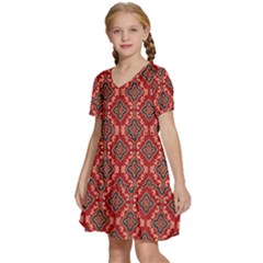 Kids  Short Sleeve Tiered Mini Dress 