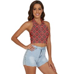 Backless Halter Cami Shirt 