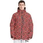 Illustrations Ajrak Abstract Design Pattern Men s Multi Pockets Zip Ski and Snowboard Waterproof Breathable Jacket