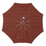 Illustrations Ajrak Abstract Design Pattern Automatic Folding Umbrella with Case (Medium)