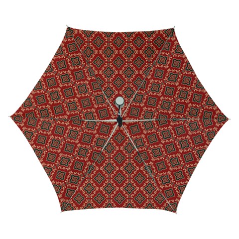 Illustrations Ajrak Abstract Design Pattern Automatic Folding Umbrella with Case (Small) from ArtsNow.com