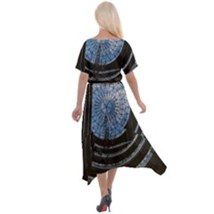 Cross Front Sharkbite Hem Maxi Dress 