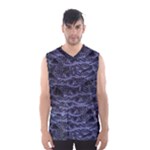 Aliens Entrails – Dark Blue Print Pattern Design Men s Basketball Tank Top