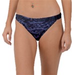 Aliens Entrails – Dark Blue Print Pattern Design Band Bikini Bottoms