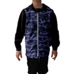 Aliens Entrails – Dark Blue Print Pattern Design Kids  Hooded Windbreaker