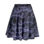 Aliens Entrails – Dark Blue Print Pattern Design High Waist Skirt