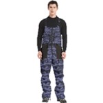 Aliens Entrails – Dark Blue Print Pattern Design Men s Front Zip Ski And Snowboard Bib Pants