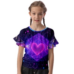 Kids  Cut Out Flutter Sleeves 