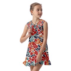 Kids  Pilgrim Collar Ruffle Hem Dress 