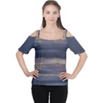 Twilight Serenade Print Cutout Shoulder T-Shirt