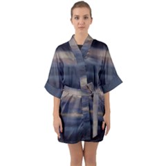 Half Sleeve Satin Kimono  