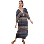 Twilight Serenade Print Grecian Style  Maxi Dress