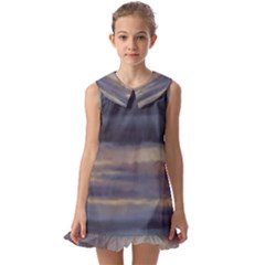 Kids  Pilgrim Collar Ruffle Hem Dress 