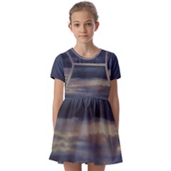 Kids  Short Sleeve Pinafore Style Dress 