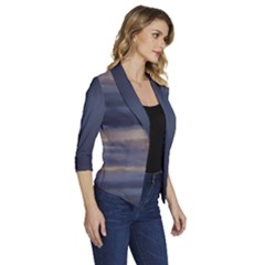 Women s Draped Front 3/4 Sleeve Shawl Collar Jacket 