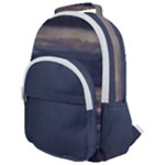 Twilight Serenade Print Rounded Multi Pocket Backpack