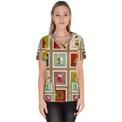 Women s V-Neck Scrub Top 