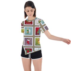 Asymmetrical Short Sleeve Sports T-Shirt 