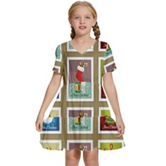 Kids  Short Sleeve Tiered Mini Dress 