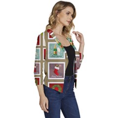 Women s Casual 3/4 Sleeve Spring Jacket 