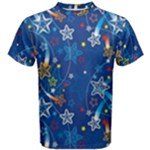 Christmas Stars Pattern Star Men s Cotton T-Shirt