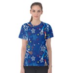 Christmas Stars Pattern Star Women s Cotton T-Shirt