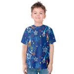 Christmas Stars Pattern Star Kids  Cotton T-Shirt